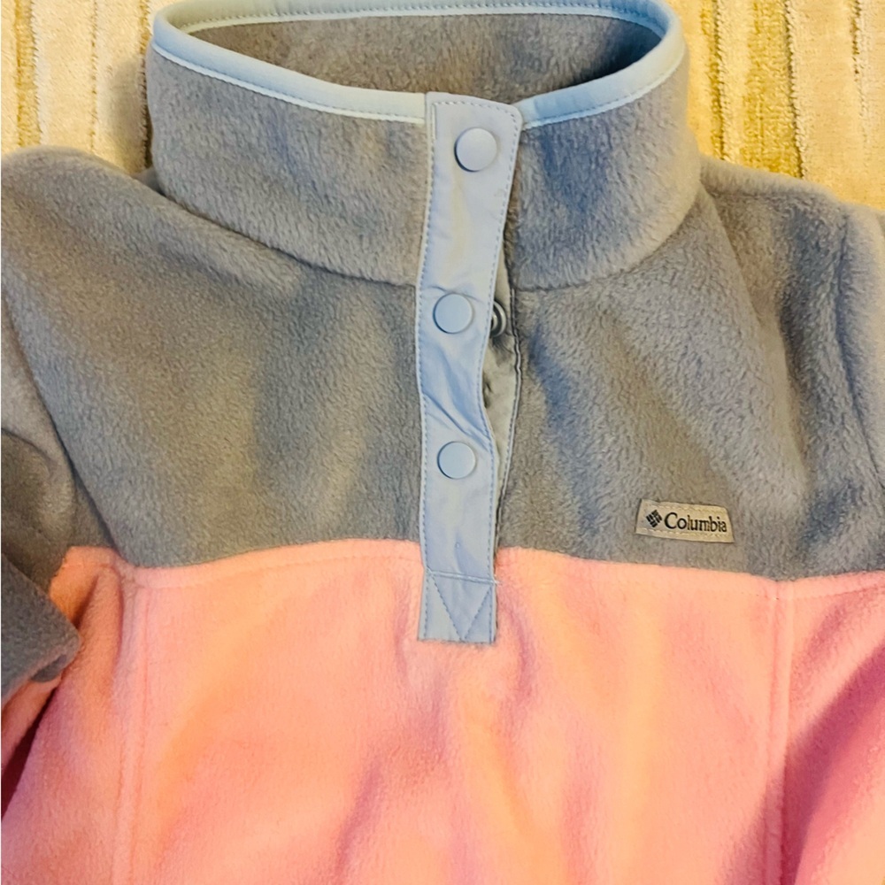 Nwt gorgeous Columbia fleece size youth medium in blue and pink - Picture 6 of 10